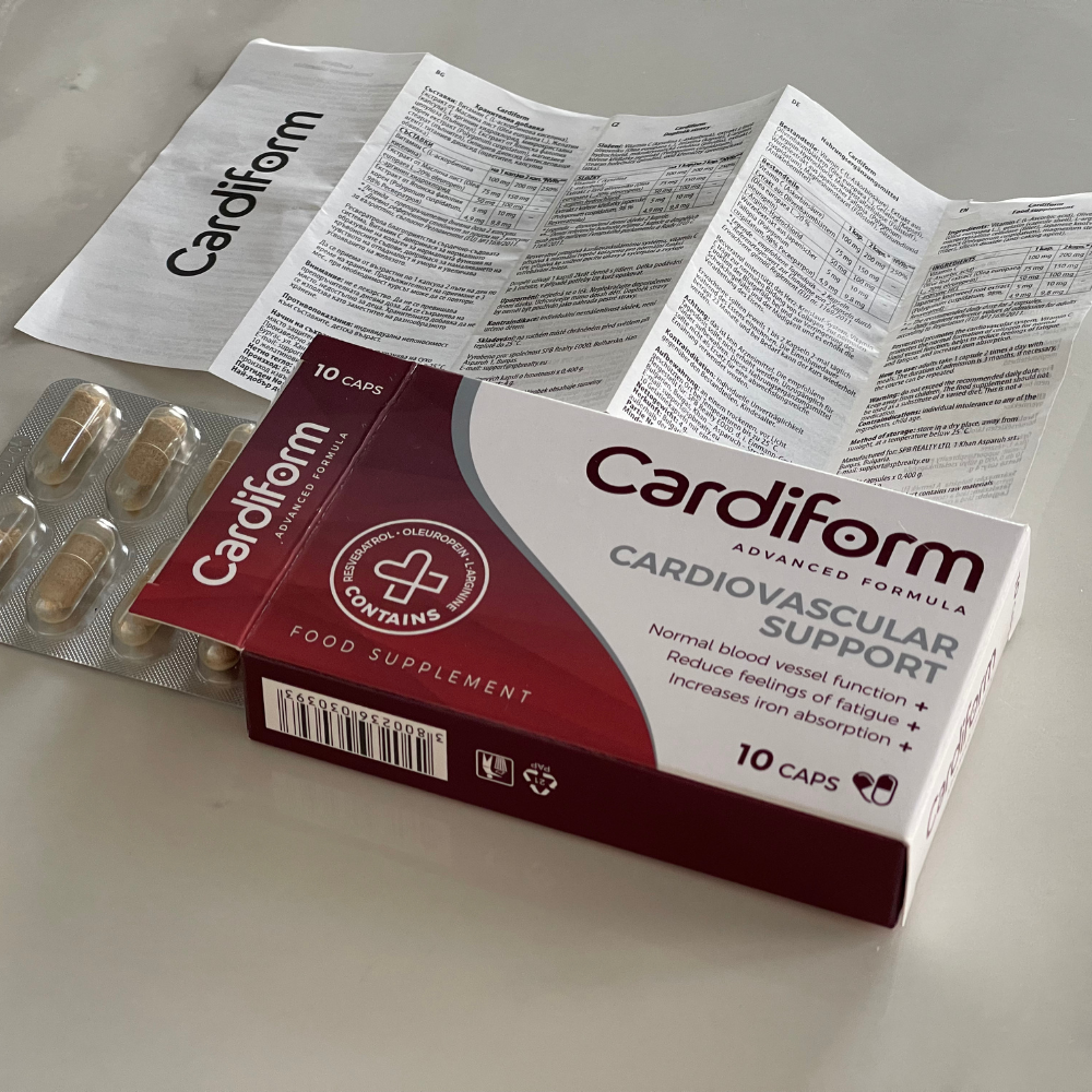Cardiform pakiranje in navodila za uporabo